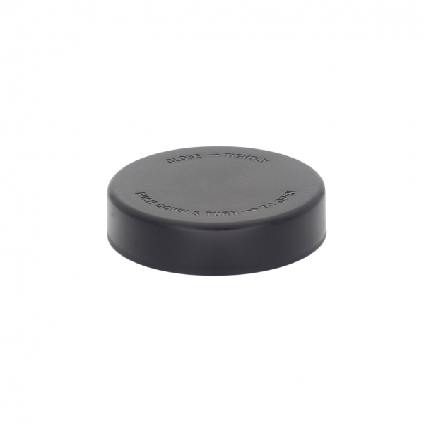 57mm CR Black Cap w/ PE Liner Pre-Inserted