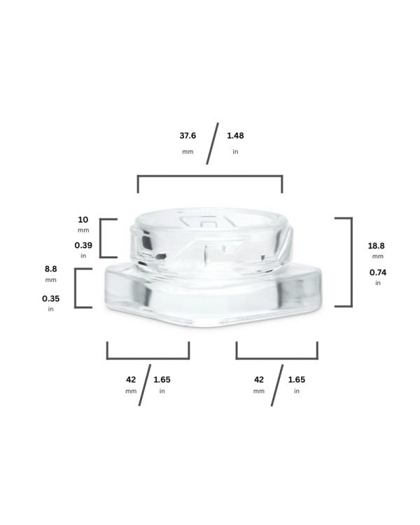 9ML Clear Glass Qube Concentrate - Image 2