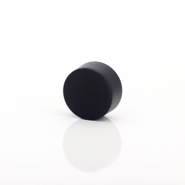 33mm CR Matte Black Flat Cap w/ PS Liner Pre-Inserted