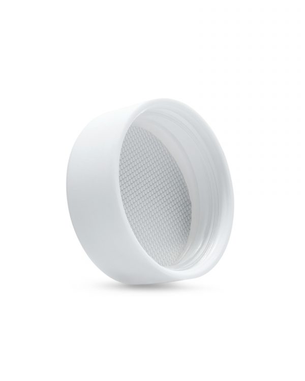 38mm CR Matte White Flat Round Cap w/ HIS Liner Pre-Inserted - Image 4