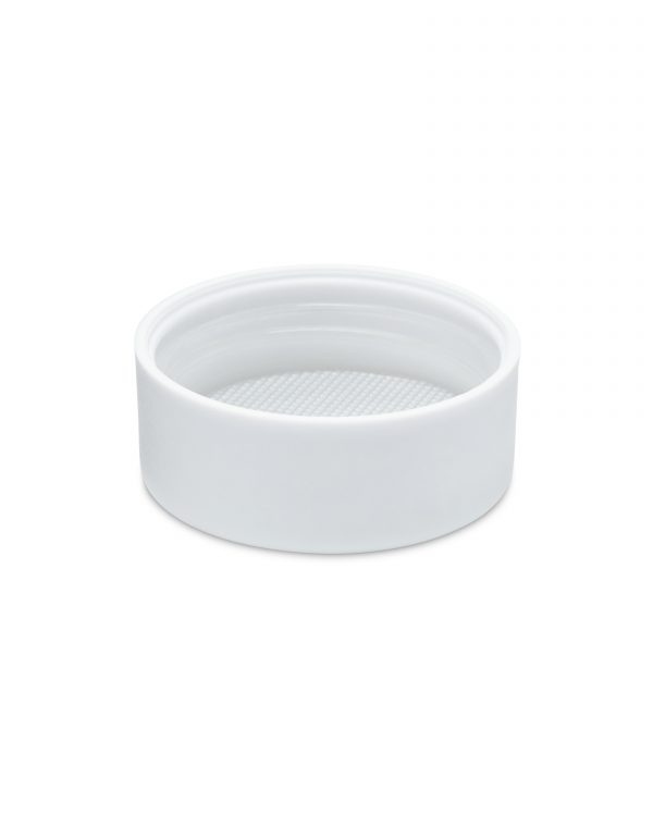 38mm CR Matte White Flat Round Cap w/ HIS Liner Pre-Inserted - Image 3