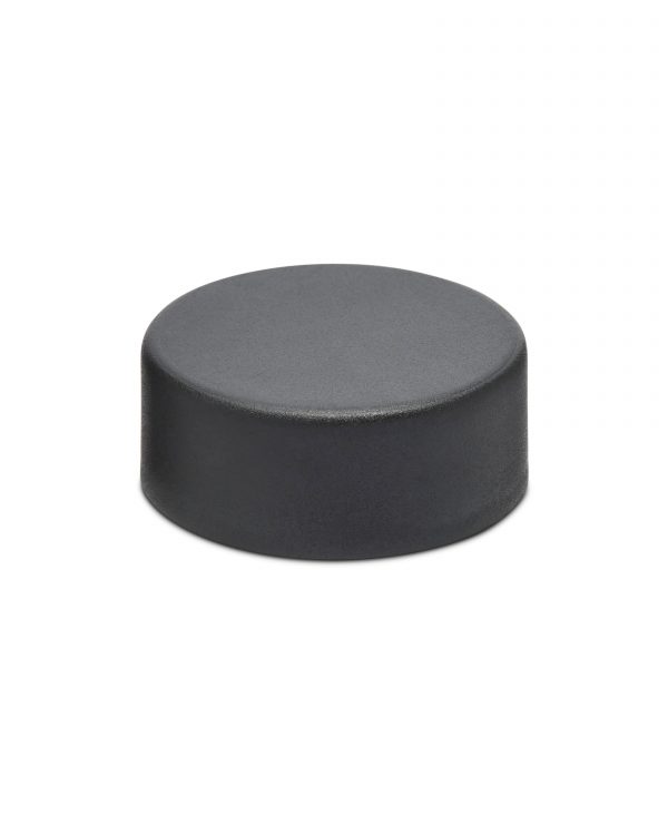 38mm CR Matte Black Flat Round Cap w/ HIS Liner Pre-Inserted - Image 2