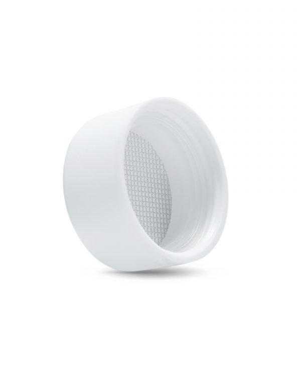 28mm CR Matte White Flat Round Cap w/ HIS Liner Pre-Inserted - Image 2