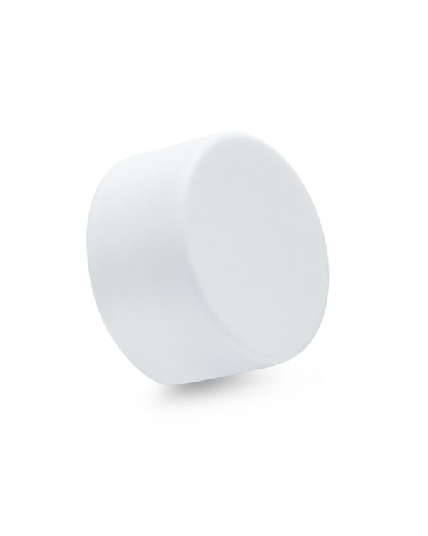 28mm CR Matte White Flat Round Cap w/ HIS Liner Pre-Inserted
