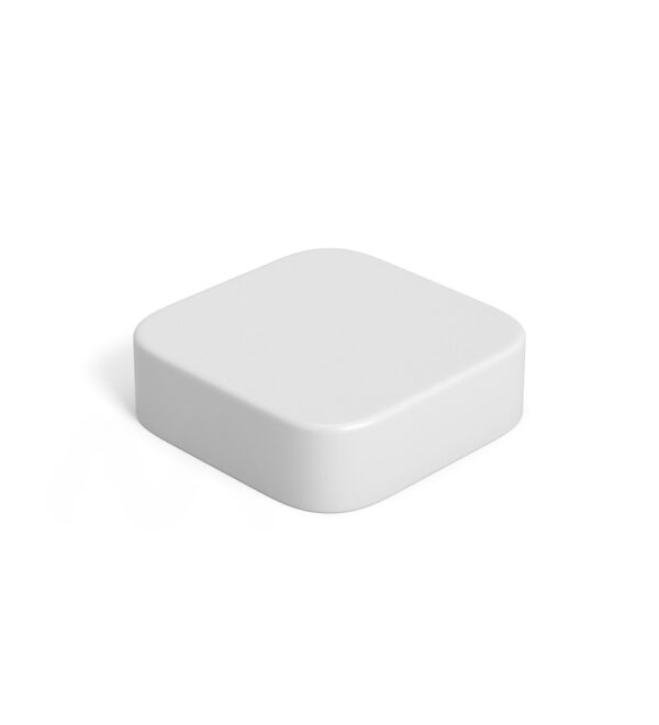 38mm CR White Qube Cap w/ Teflon Liner Pre-Inserted - Image 2