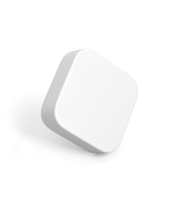 38mm CR White Qube Cap w/ Teflon Liner Pre-Inserted