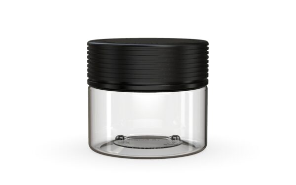 Chubby Gorilla|10oz Clear XL Jar W/ Spiral CR Black Cap