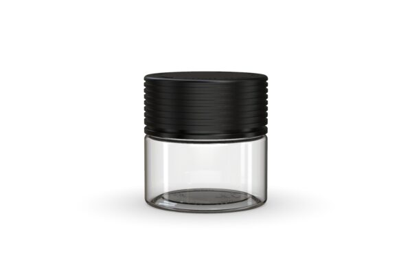 Chubby Gorilla|2oz Clear Jar W/ Spiral CR Black Cap