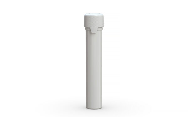 Chubby Gorilla|25x100mm White Flat Bottom Tube W/ Aviator CR White Cap
