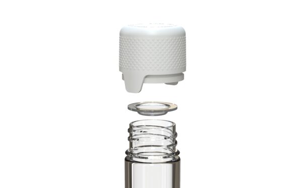 Chubby Gorilla|25x100mm Clear Flat Bottom Tube W/ Aviator CR White Cap - Image 5