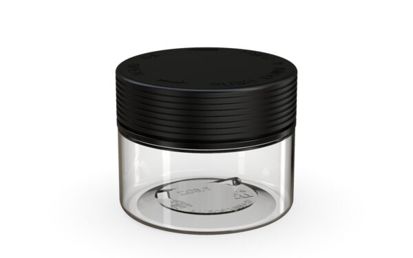 Chubby Gorilla|7.5oz Clear XL Jar W/ Spiral CR Black Cap - Image 3