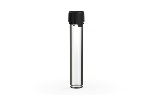 Chubby Gorilla|25x100mm Clear Flat Bottom Tube W/ Aviator CR Black Cap - Image 2