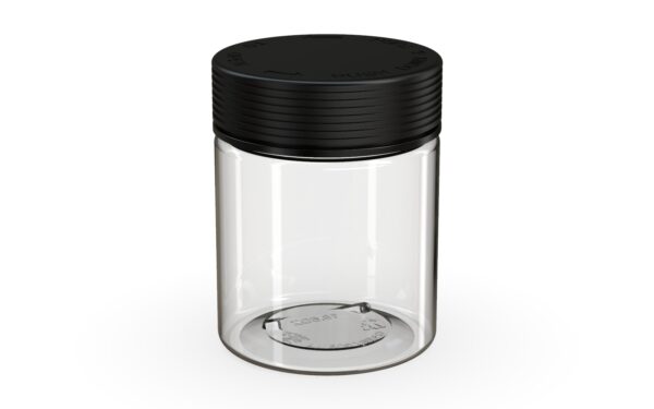 Chubby Gorilla|18.5oz Clear XL Jar W/ Spiral CR Black Cap - Image 2