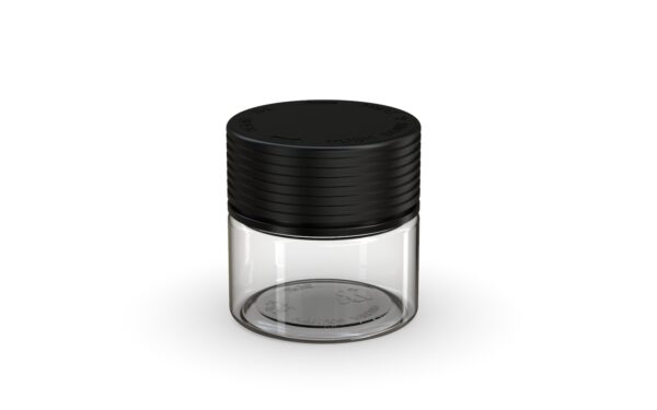 Chubby Gorilla|2oz Clear Jar W/ Spiral CR Black Cap - Image 2
