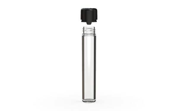 Chubby Gorilla|25x100mm Clear Flat Bottom Tube W/ Aviator CR Black Cap - Image 3