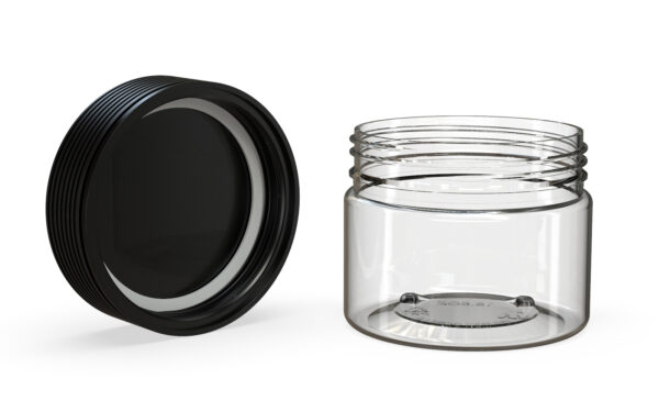 Chubby Gorilla|10oz Clear XL Jar W/ Spiral CR Black Cap - Image 4