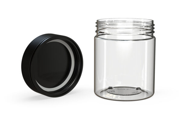 Chubby Gorilla|18.5oz Clear XL Jar W/ Spiral CR Black Cap - Image 4