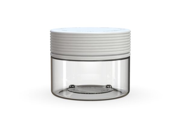 Chubby Gorilla|7.5oz Clear XL Jar W/ Spiral CR White Cap