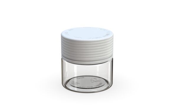 Chubby Gorilla|2oz Clear Jar W/ Spiral CR White Cap - Image 2