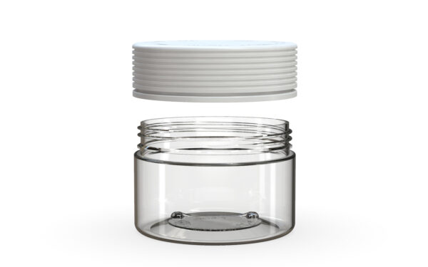 Chubby Gorilla|7.5oz Clear XL Jar W/ Spiral CR White Cap - Image 4