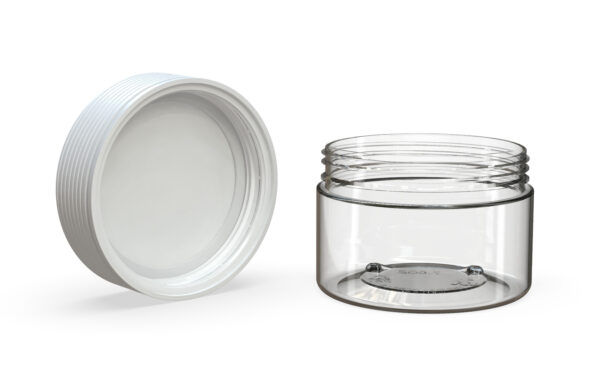 Chubby Gorilla|7.5oz Clear XL Jar W/ Spiral CR White Cap - Image 2