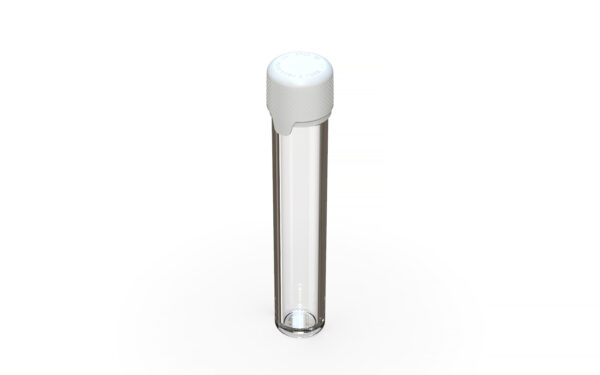 Chubby Gorilla|25x100mm Clear Flat Bottom Tube W/ Aviator CR White Cap - Image 4