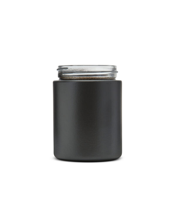 4oz Matte Black Glass Straight Sided Jar