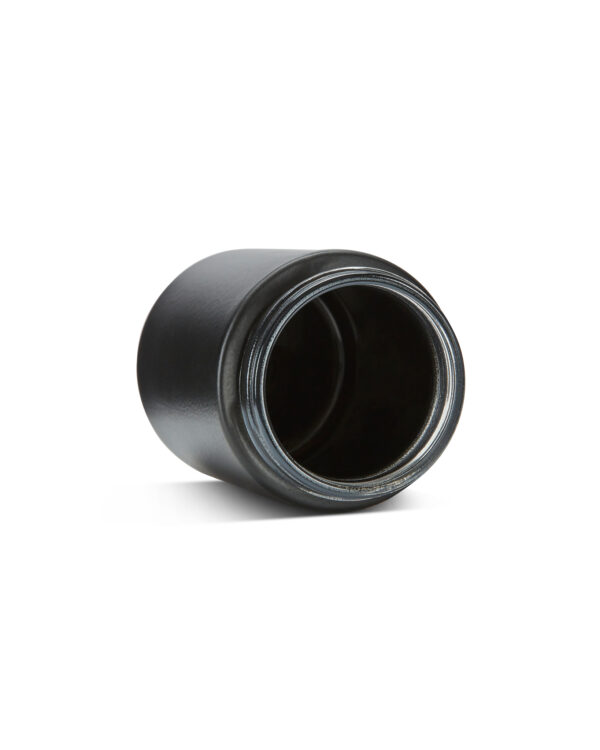 4oz Matte Black Glass Straight Sided Jar - Image 3