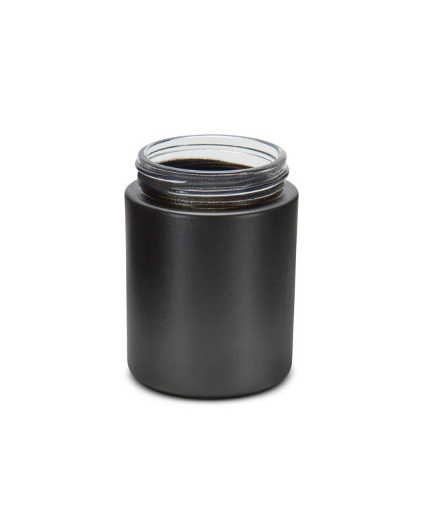 4oz Matte Black Glass Straight Sided Jar - Image 2